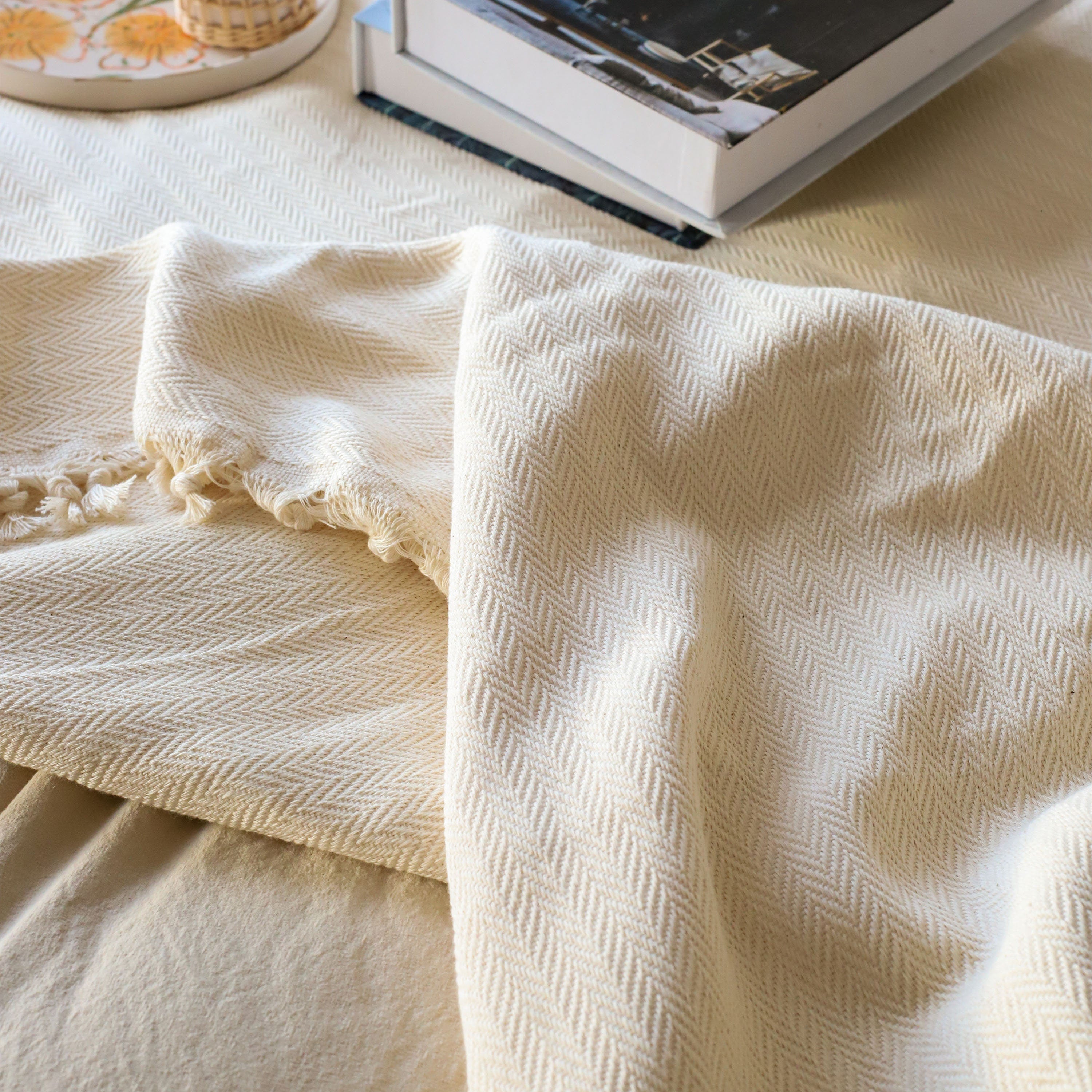 Soft Boho Blanket | Bedspread | 100% Turkish Cotton