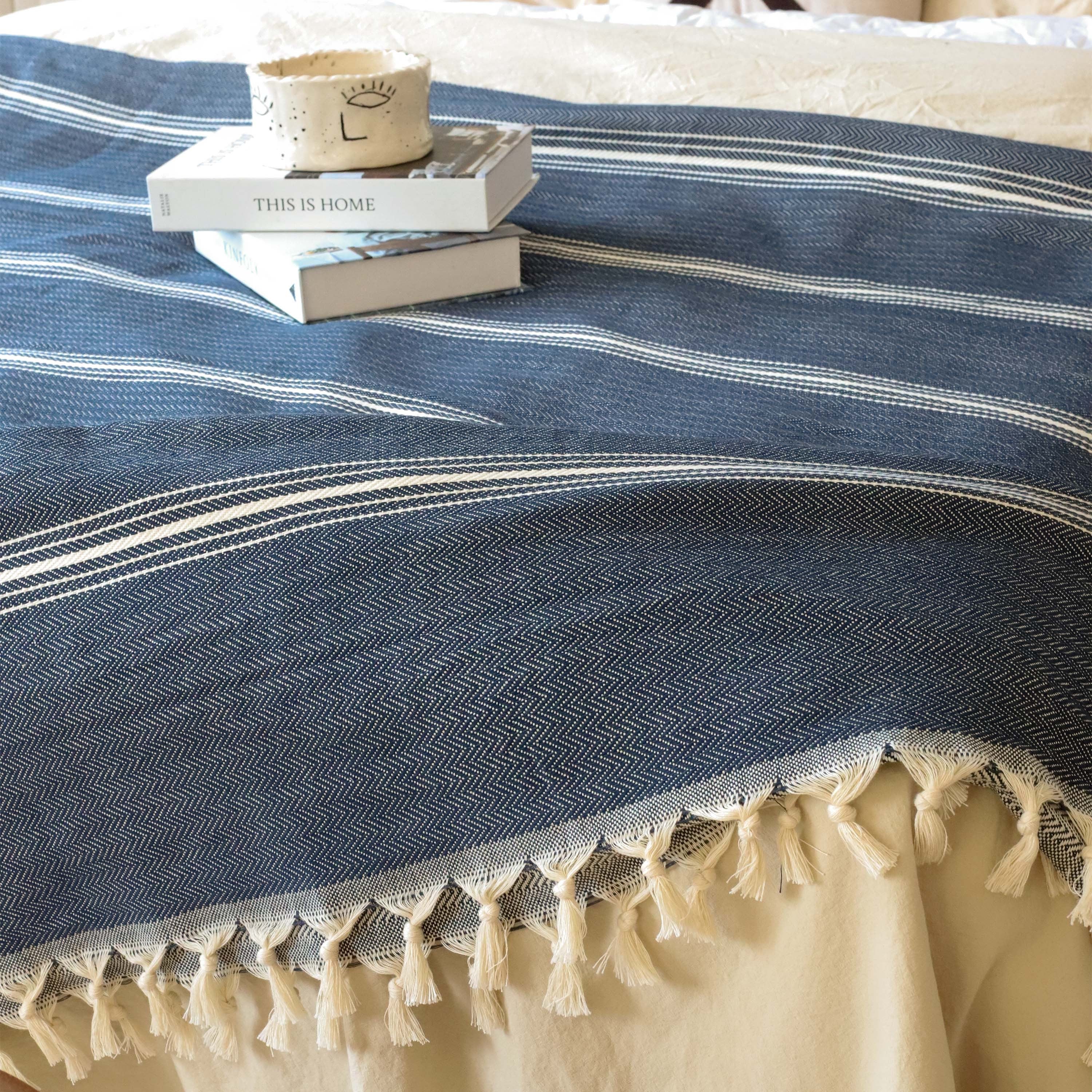 Soft Boho Blanket | Bedspread | 100% Turkish Cotton